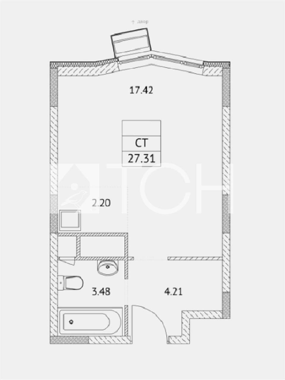 Квартира-студия, Томилино, мкр Птицефабрика, 39 #id298728 — купить по цене  4 650 000 руб.