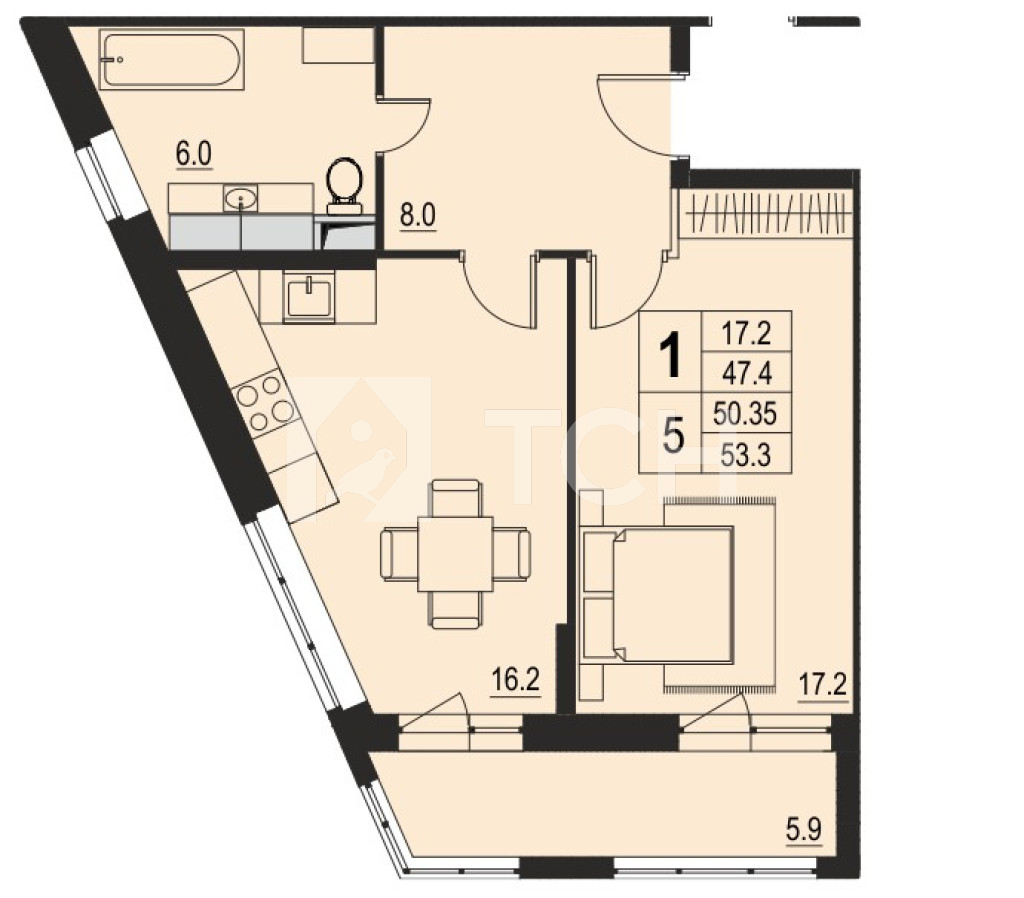 1-комн. Квартира, Королёв, Советская улица, 47к3, #id633435 — купить по  цене 7 800 000 руб.