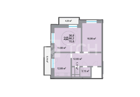 2-комн. квартира, Балашиха, улица Разина, 1А, #id1008054