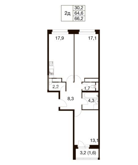 2-комн. квартира, Балашиха, Проектная улица, 4, #id2296157