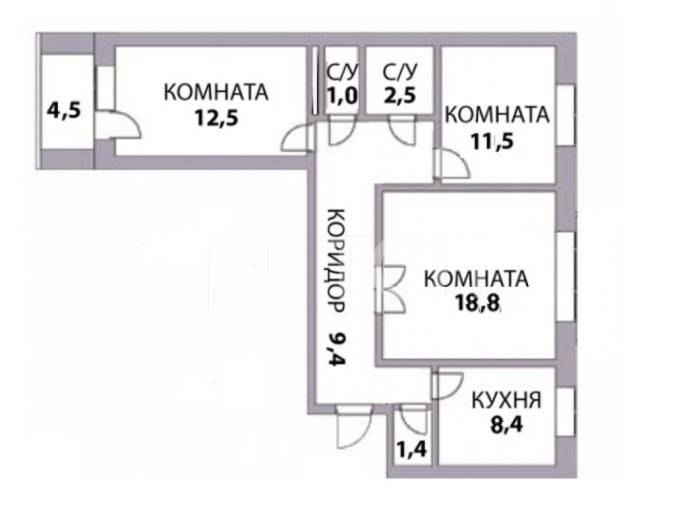3-комн. Квартира, Щёлково, Космодемьянская улица, 19, #id536176
