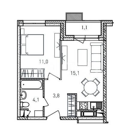 1-комн. Квартира, г. Балашиха, улица Твардовского, владение 36 #id142D13950