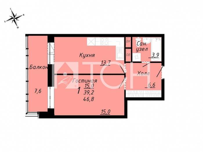 1-комн. квартира, Королев, ул Пионерская, 30к7 #id274392