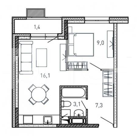 1-комн. Квартира, г. Балашиха, улица Твардовского, владение 36 #id142D13821