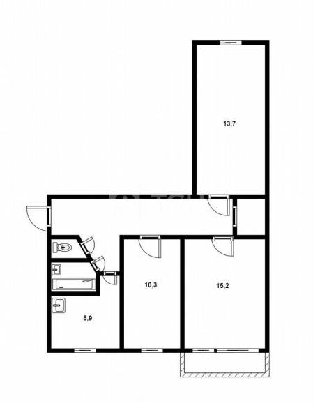 3-комн. квартира, Ивантеевка, Центральный проезд, 14, #id1539707