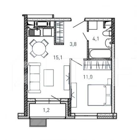 1-комн. Квартира, г. Балашиха, улица Твардовского, владение 36 #id142D14271