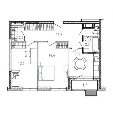 2-комн. Квартира, г. Балашиха, улица Твардовского, владение 36 #id142D14002