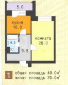 1-комн. Квартира, Мытищи, улица Белобородова, 2к2, #id754657