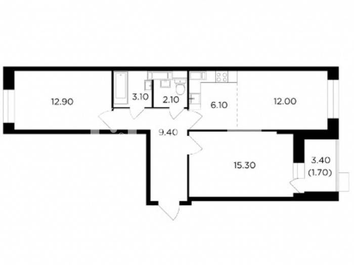 3-комн. квартира, Пушкино, ул Просвещения, 10к2 #id280136