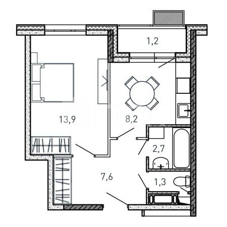 1-комн. Квартира, г. Балашиха, улица Твардовского, владение 36 #id142D13808