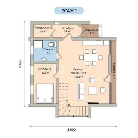 Дом, г.о. Пушкинский, коттеджный посёлок Жюльверн, 510, #id615667