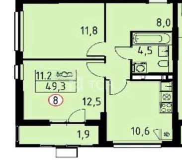 2-комн. квартира, улица Братьев Гранат, 6, #id2031671