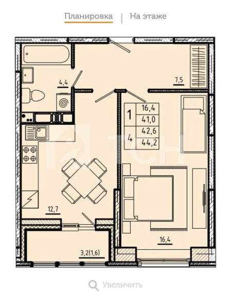 1-комн. Квартира, Королёв, Советская улица, 47к9, #id1042139