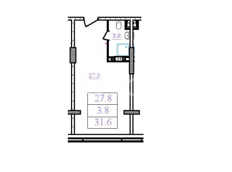 Квартира-студия, Королёв, Октябрьский бульвар, 26, #id1203890
