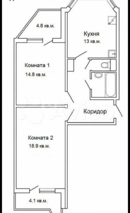 2-комн. квартира, Балашиха, улица Свердлова, 50, #id633375