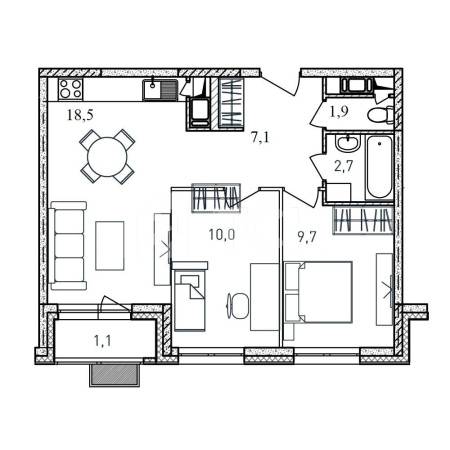 2-комн. Квартира, г. Балашиха, улица Твардовского, владение 36 #id142D13854