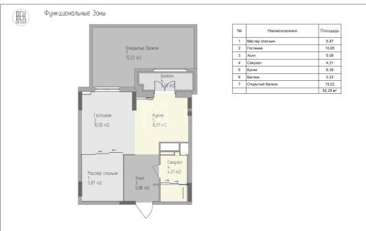 1-комн. квартира, деревня Сабурово, Рождественская улица, 3, #id1361942