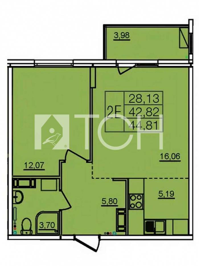 2-комн. квартира, Щелково, мкр Финский, 1А #id299317