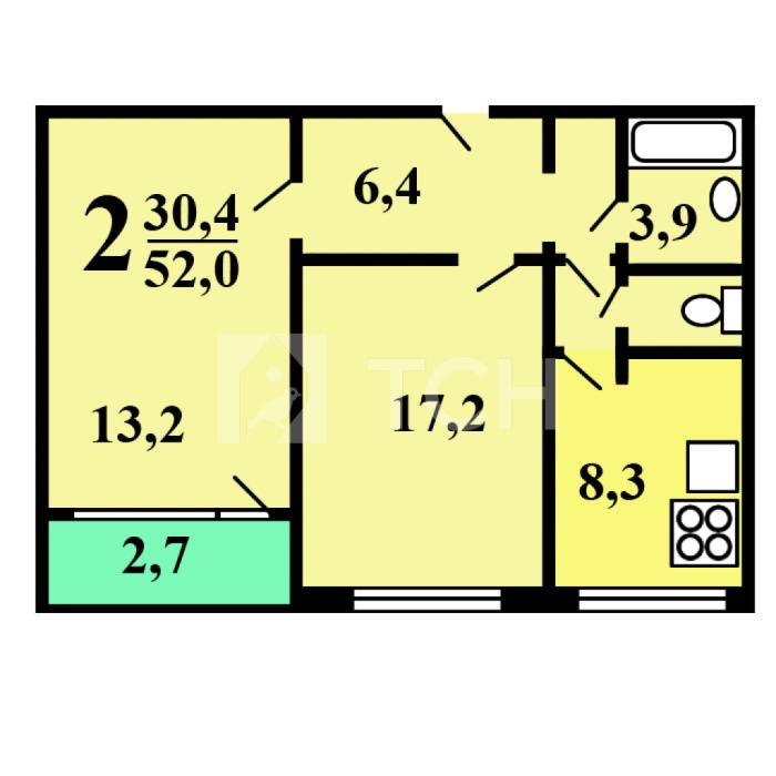 2-комн. Квартира, Москва, улица Менжинского, 23к1, #id563786
