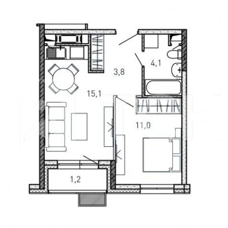 1-комн. Квартира, г. Балашиха, улица Твардовского, владение 36 #id142D14261