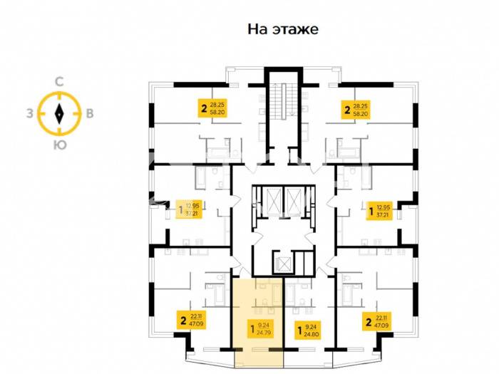Квартира-студия, Одинград, кв-л Лесной, к4 #id286430