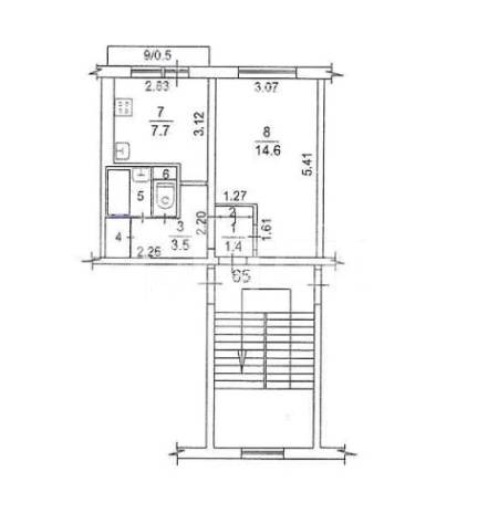 1-комн. квартира, деревня Нововоронино, 40, #id1921876