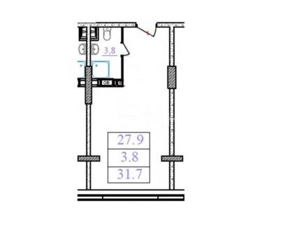 Квартира-студия, Королёв, Октябрьский бульвар, 26, #id1993252