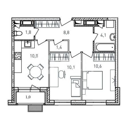 2-комн. Квартира, г. Балашиха, улица Твардовского, владение 36 #id142D13721