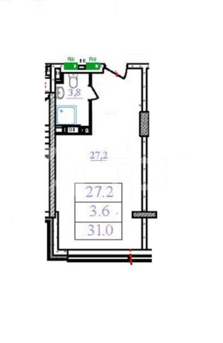 Квартира-студия, Королёв, Октябрьский бульвар, 26, #id1028230