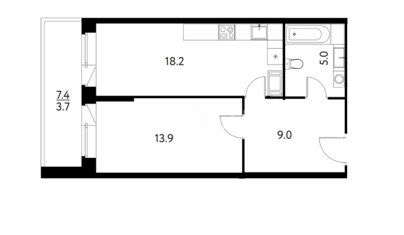 1-комн. квартира, Щёлково, Центральная улица, 67, #id1708296
