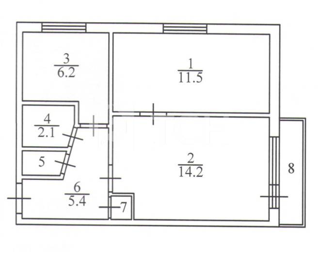 2-комн. Квартира, рабочий посёлок Лесной, улица Гагарина, 8А, #id359134