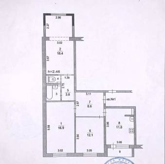 3-комн. квартира, Щёлково, улица Беляева, 24А, #id2212904