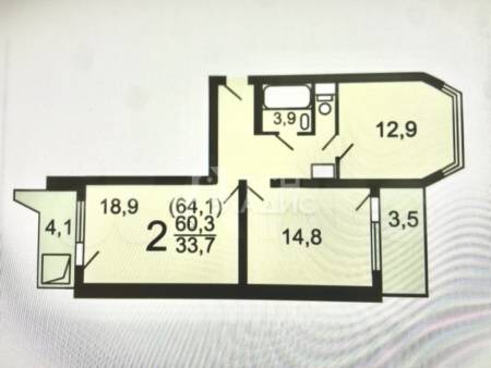 2-комн. квартира, Балашиха, Зелёная улица, 34, #id1939263