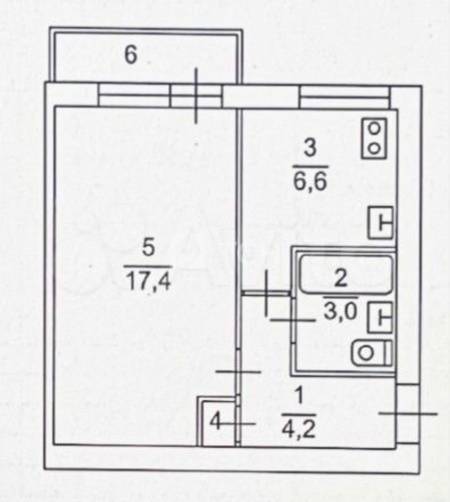 1-комн. квартира, Лосино-Петровский, улица Горького, 23, #id1771436