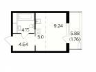 Квартира-студия, Одинград, кв-л Лесной, к4 #id286430