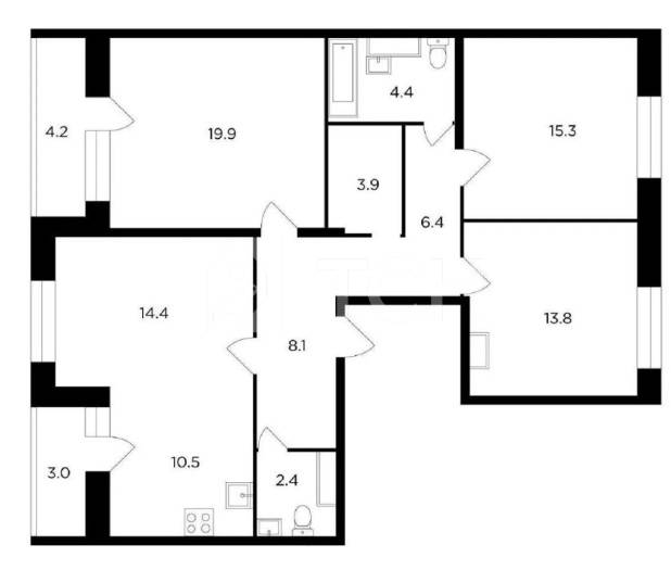 4-комн. Квартира, Пушкино, улица Просвещения, 10к2, #id609000